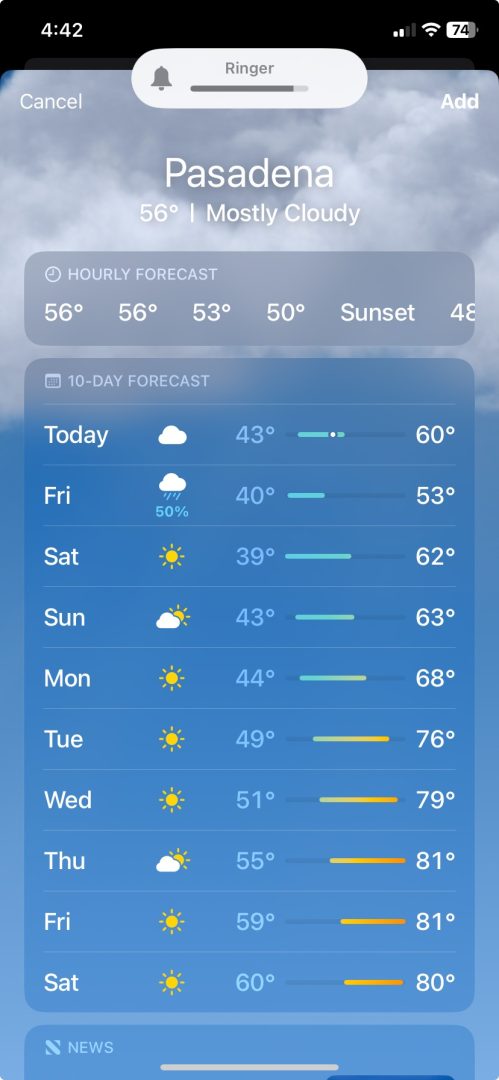 4/12-13 will be SUNNY Days with over 80F!
